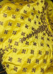 Haldi Ceremony Look Yellow Gown With Net Dupatta