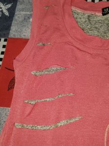 Pink &#34;Selfie&#34; Cutout Top