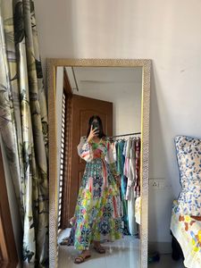 CASA Tiered Long Cotton Maxi Dress