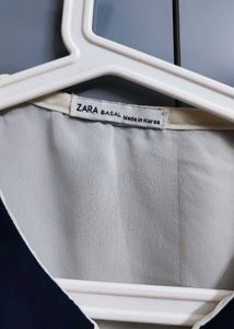 White Collar Sleeveless Top