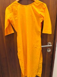 Yellow Printed Kurta