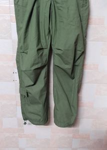 Dark Olive Green Parachute Pants