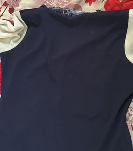 Elegant Navy &amp; White Kurti