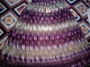 Purple Bandhani Lehenga Choli Set