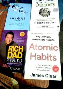 Combo Pack Of 4 Atomic + ikigai + Psychology+Rich