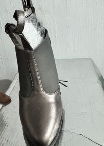 Grey Colour leather Heels