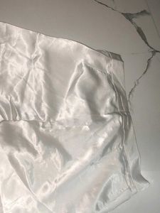White satin pants