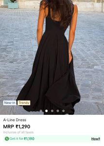 Elegant Black A-Line Dress