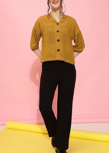 Colors of Earth Mustard Corduroy Top