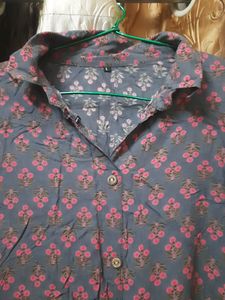 Floral Print Shirt Dress