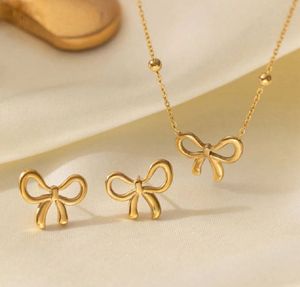 Gold Plated Bow Themed Jewellery Set🎀🎀