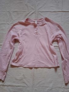 Baby Pink Long Sleeve Top