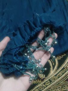 Teal Dupatta with Delicate Detailing