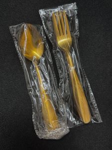 12 Golden Spoon & Fork Set