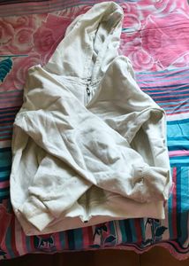 Cozy White Zip-Up Hoodie