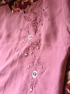 Dusty Rose Embroidered Tunic