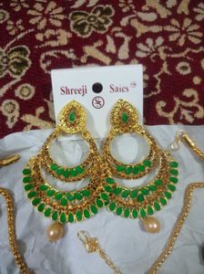 Green &amp; Gold Jewellery Set