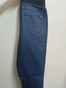 Reserved Blue Stretch Pull-On Pants