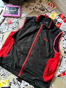Vintage Black & Red Sleeveless Vest