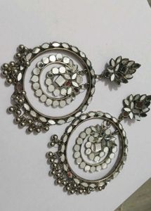 Mirror Jhumka Earrings