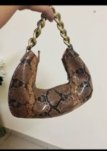 Snakeskin Chain Shoulder Bag