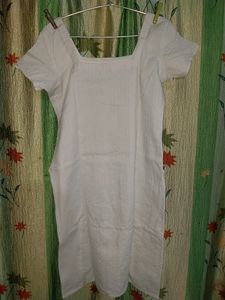 White Kurti Set With Pajamas