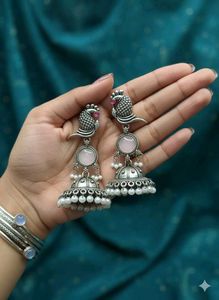 Peacock Jhumka Earrings