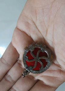 Red & Silver Vintage Pendant