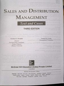 Sales And Distribution Management, 3rd Edition