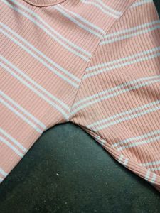 1. Striped Button Cotton Top