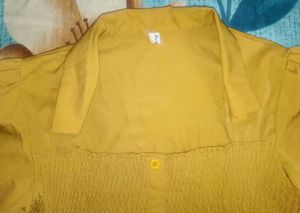 Mustard Crop Top.        cash only