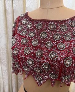 Bollywood Designer Embellished Red Blouse