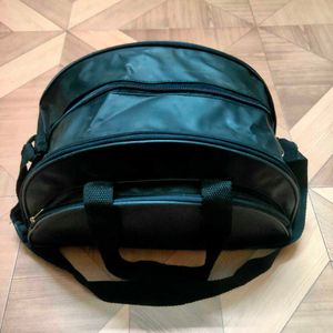 Black Leather Bag  ( GYM Travel Handbags Backpack)