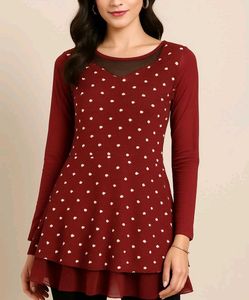 Trendy Bell Maroon Top