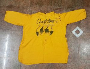 Yellow Chinese Collar Top
