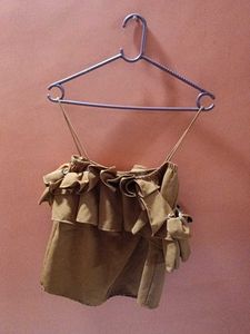 Ruffled Tan Mini Top
