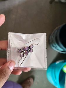Xuping Purple Flower Earrings