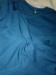 Teal Twisted Top