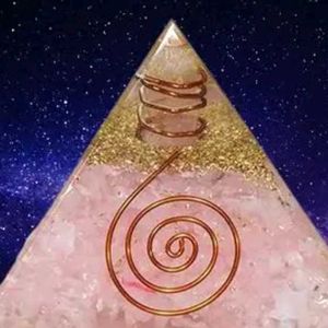 Rose Quartz Orgone Pyramid, Bracelet &amp; Zibu