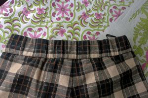 Checked Wide Leg Pants