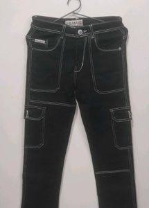 Black Cargo Jeans