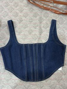Denim Corset Top