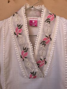 Elegant White Embroidered Kurta Set