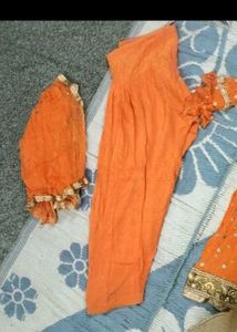 Orange Salwar Suit Set