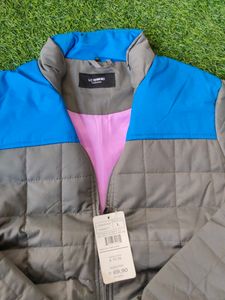 Heavy Quality Grey &amp; Blue Padded Jacket