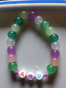 Handmade Beaded &#39;ANU&#39; Bracelet
