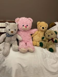 Four Plush Teddy Bears