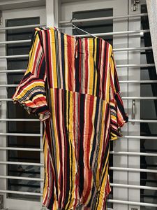 Striped Bell Sleeve Tunic Dress