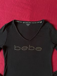 Bebe Black Long Sleeve Top