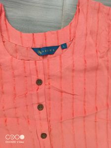 Peach Striped Top Comfortable Wear